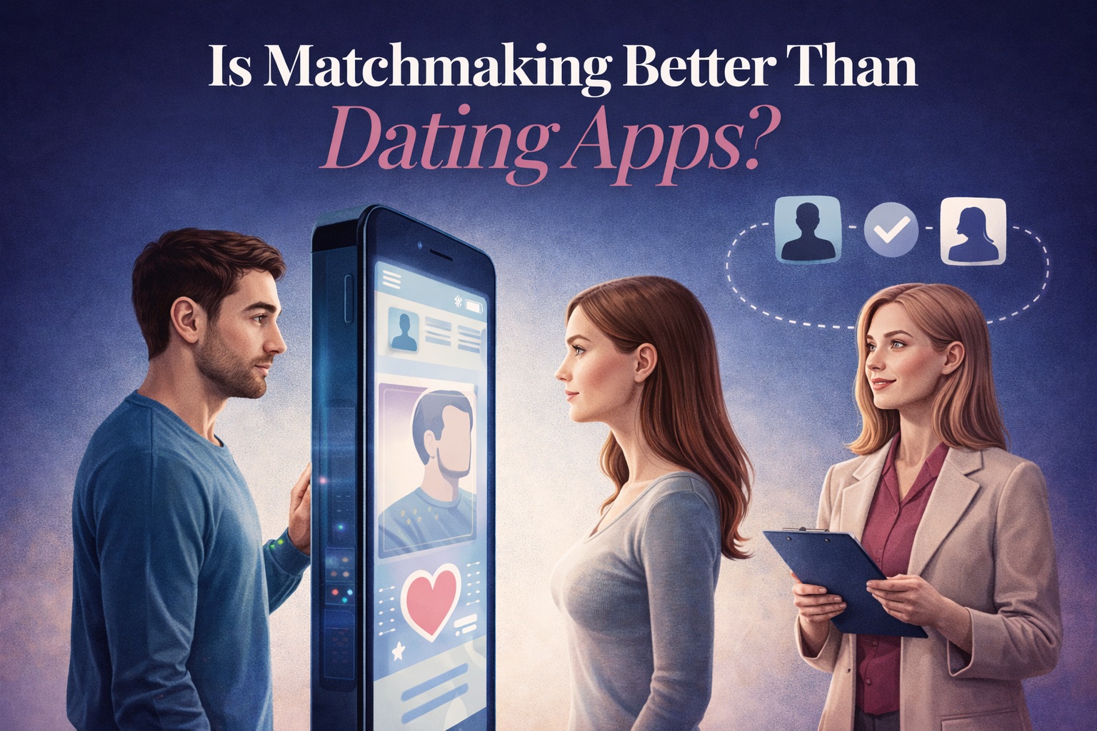A comparison between dating apps and modern matchmaking